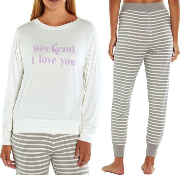 NWT Wildfox weekend I love you pajama L - Picture 4 of 6